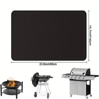 Outdoor Barbecue Pad for Protecting Wooden Floors Heat Resistant Fire Pit Mat, Flame Retardant Pad