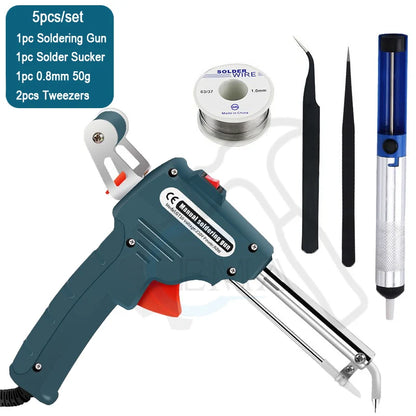 Automatically Soldering Gun 110V/220V 60W US/EU Plug Hand-Held Internal Heating Automatically Send Tin Gun Welding Repair Tools