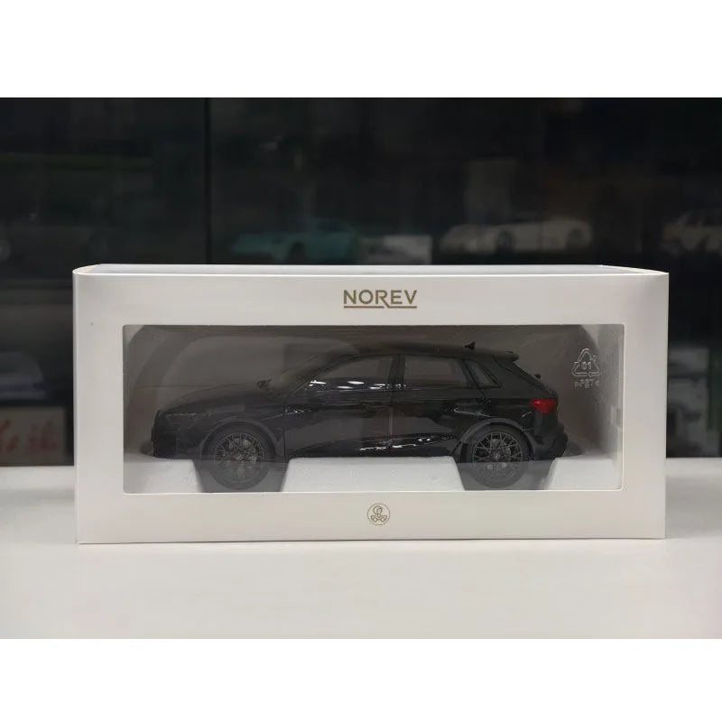 Diecast NOREV 1/18 Scale RS3 Audi 2025 Black Alloy Car Model
