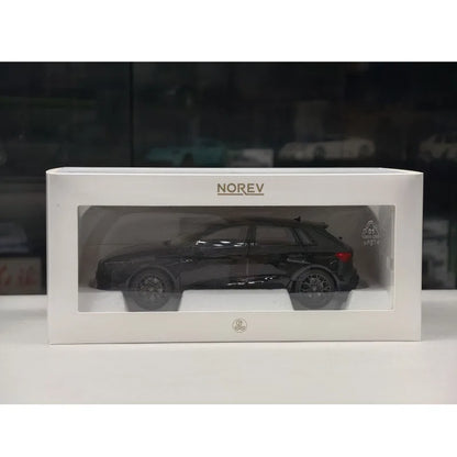 Diecast NOREV 1/18 Scale RS3 Audi 2025 Black Alloy Car Model