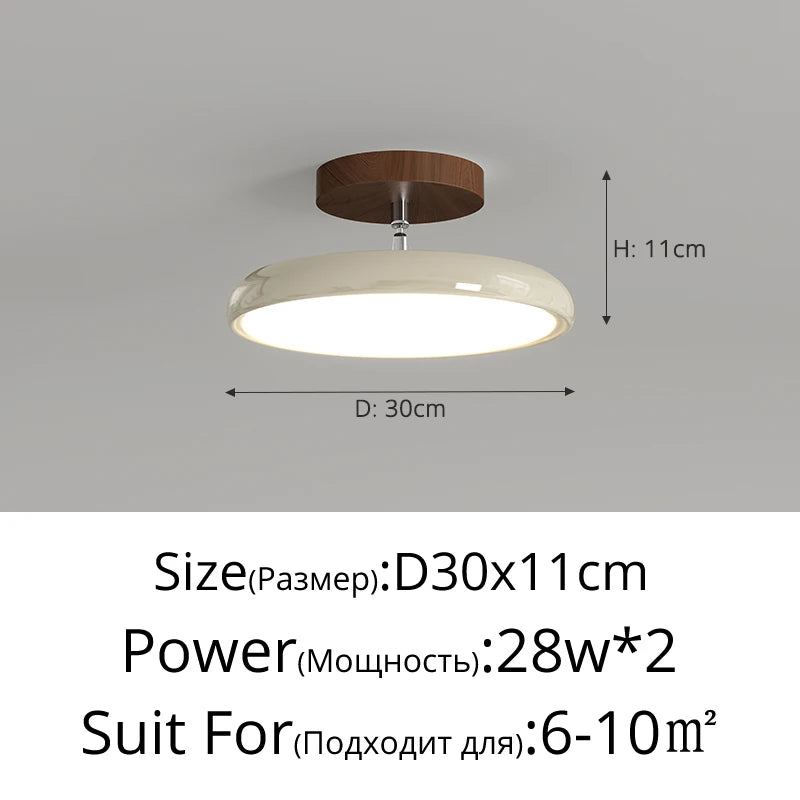 Retro Round LED Ceiling Light Living Room Light Home Hotel Lighting Fixture Bedroom Ceiling Lamp Vintage Children‘s Room Light