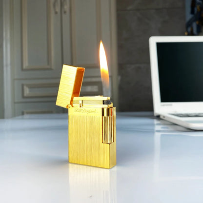 Windproof Lighter with Bright Sound for Men, Retro Cigarette Gift, Brass Shell, New