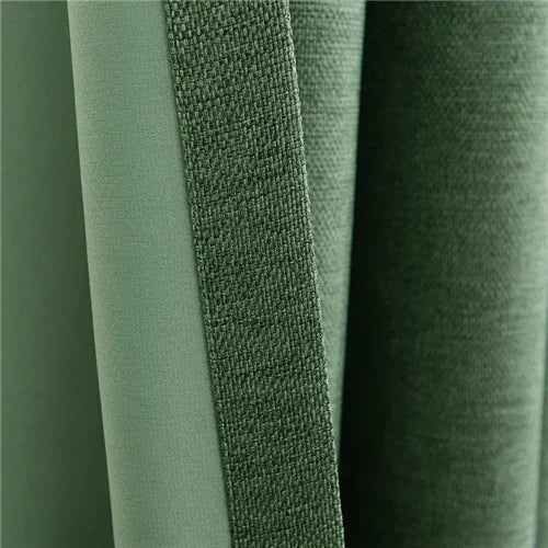 Luxury Cotton Linen Thickened Blackout Curtains for Living Room Bedroom Custom 310cm High Window Drapes Elegant Room Darkening