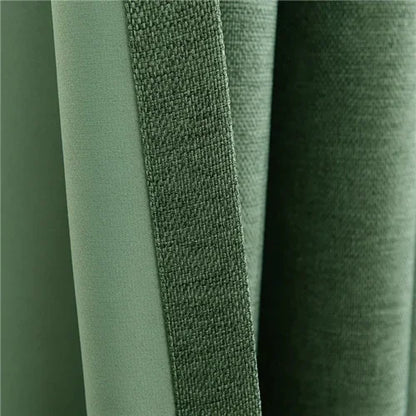 Luxury Cotton Linen Thickened Blackout Curtains for Living Room Bedroom Custom 310cm High Window Drapes Elegant Room Darkening