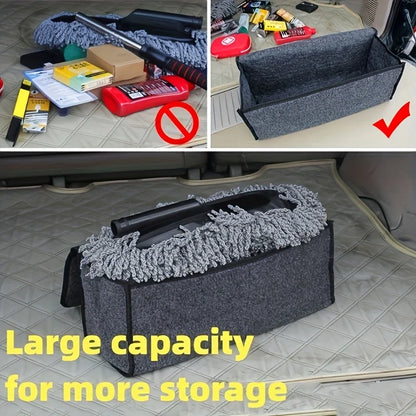 1-Pack Car Trunk Organizer: Foldable, Multi-Compartment with Ergonomic Handle, for SUVs/Sedans/Trucks, Durable Fabric