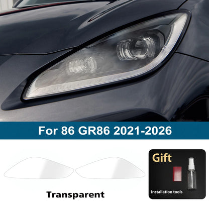 Car Headlight Protective Film For Toyota 86 GR86 2012-2026 Smoke Black Pre Cut Anti-Scratch High-Gloss Auto Vinyl Wrap Film