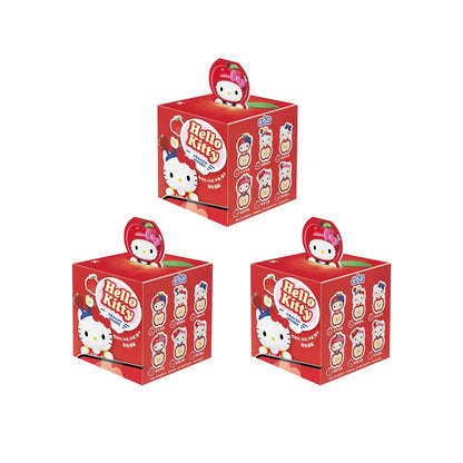 Cartoon Hello Kitty Apple Party Series Paste Cute And Interesting Beans Blind Box Computer Decoration Toys Mystery Box Fun Gifts