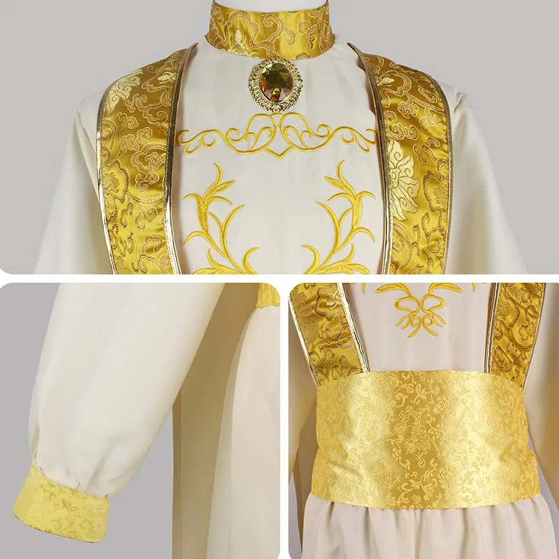 Adult Arabian Prince Cosplay Costume Fairy Tale Magic Wonderful Lamp Arab Prince Outfits for Halloween Stage Performance