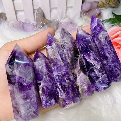 Natural Amethyst Point Tower, Pure and Fragrance-Free Home Decoration, Perfect Natural Crystal Gift, Festival and Birthday Gift