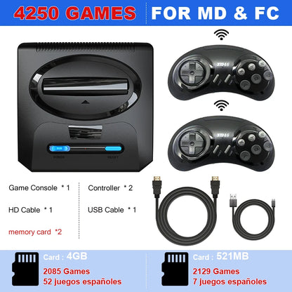 16BIT Segas-MD Video Game Console For Sega Mega Drive Genesis Dendy Console Support HD Output Retro Game Machine