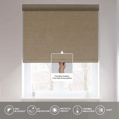 Hot Selling Factory Price 100%Blackout Privacy Protection Child Safety Manual Cordless Roller Blinds For Windows