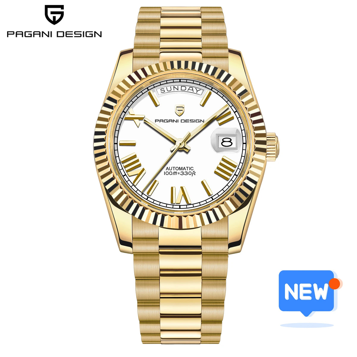 PAGANI DESIGN 2026 New Enamel Dial DD36 Luxury Silver Gold Automatic Watch For Men AR Sapphire crystal Mechanical Wristwatch Men