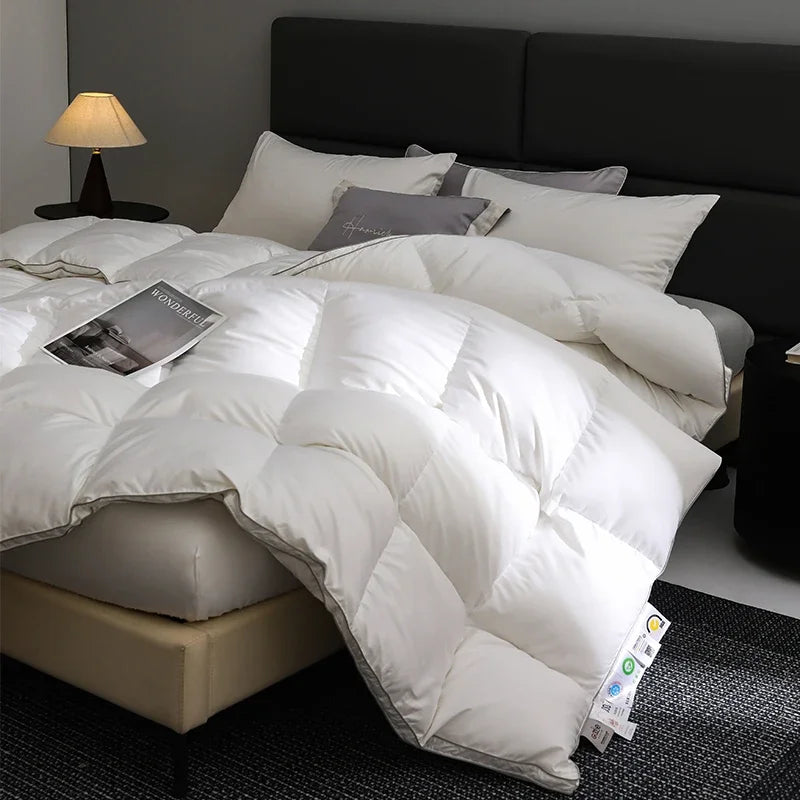 Queen Size 4-Season Down Duvet: 95% Hungarian Goose Down, Hotel Luxury, 220x240cm