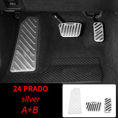 For Toyota Land Cruiser 250 Prado Lc250 2024+ Car Modification Aluminum Alloy Foot Rest Pedal Pad Cover Stickers Car Accessories