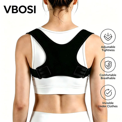 VBOSI Invisible Posture Corrector for Men Women Adjustable Breathable Back Brace Shoulder Support Straightener for Hunchback Cor