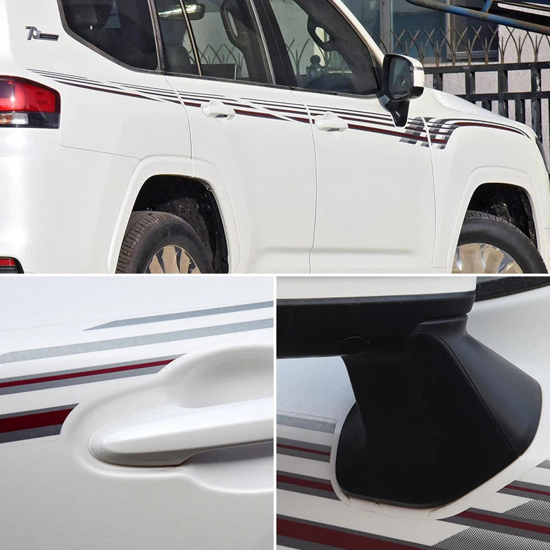 For Toyota Land Cruiser 300 LC300 2021-2027 Body Side Waist Line Decal Stripe Sticker Exterior Styling Upgrade Parts