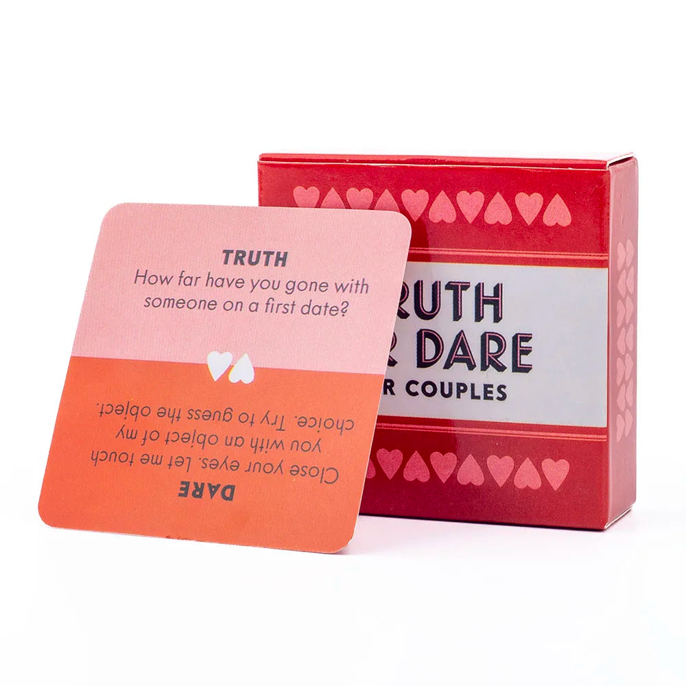 Truth or Dare for Couples Naughty Adult Party Board Game Set 51 Questions Sexy Date Night Drunk Couples Drinking Card Game 5x5cm