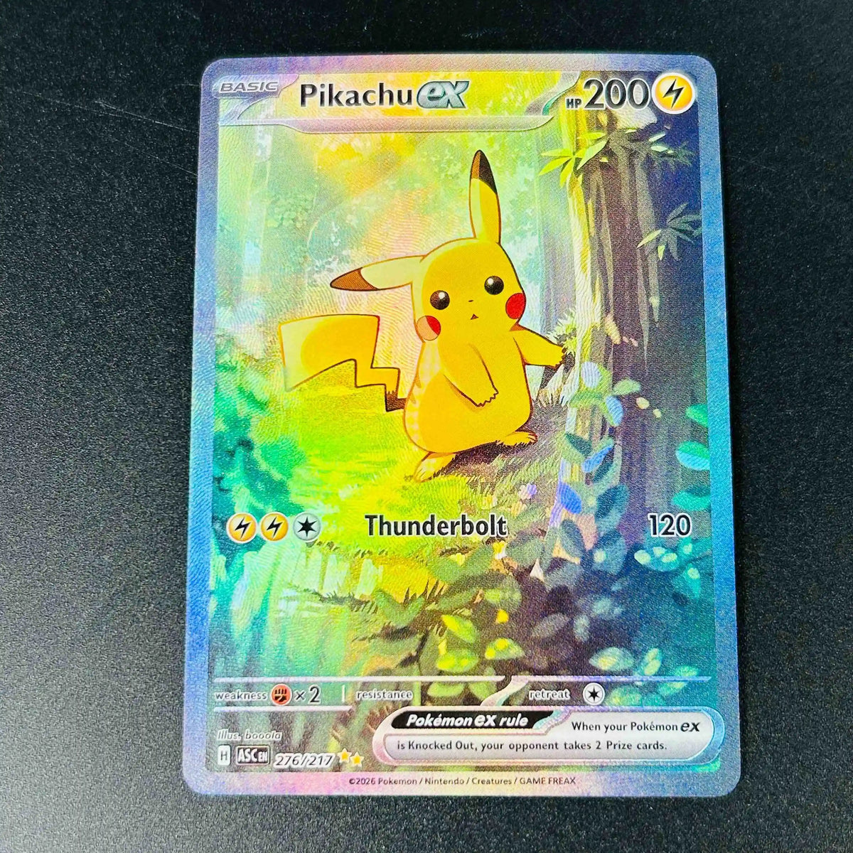 2026 English Yellow Electric Mouse EX DIY Foil Textured Card Collectible Grade Premium Anime Collection Cards