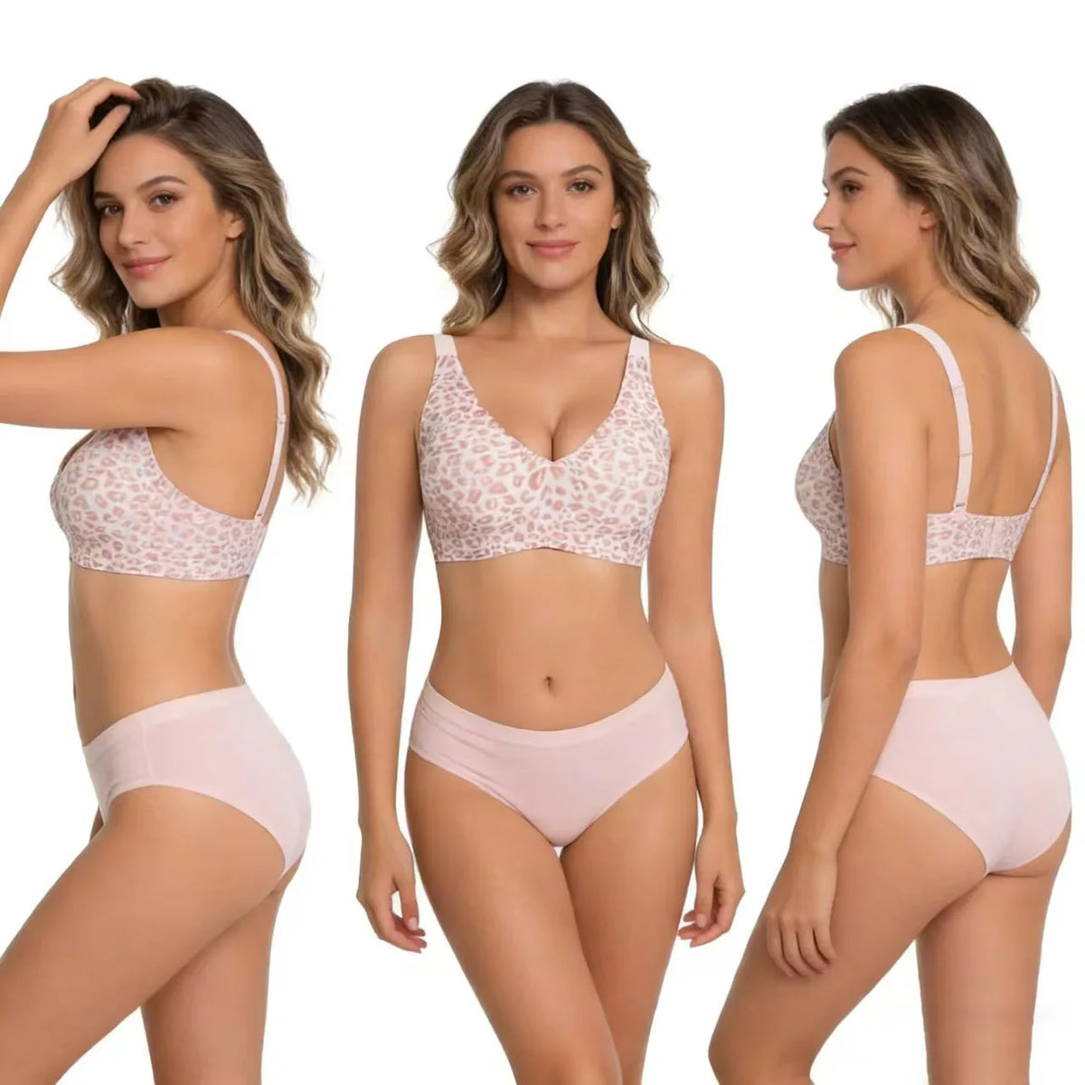 Seamless Wire-Free Full-Cup Bra Comfortable Thin Molded Cups Breathable Push-Up Support Beautiful Bra