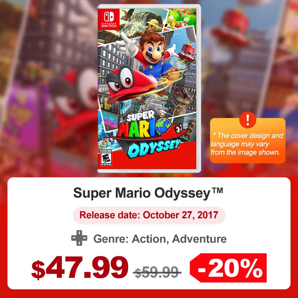 Super Mario Nintendo Switch Games Mario Bros Wonder Kart 8 RPG Mario Strikers Odyssey 3D World Fury U Deluxe Party Superstars