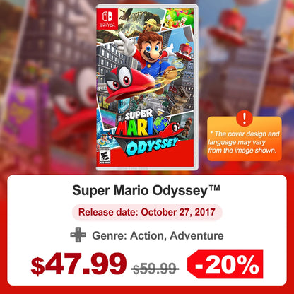 Super Mario Nintendo Switch Games Mario Bros Wonder Kart 8 RPG Mario Strikers Odyssey 3D World Fury U Deluxe Party Superstars