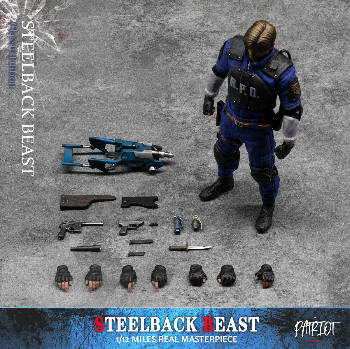1/12 Leon S. Kennedy Patriot Studio Genuine Action Figure Resident Evil Steelback Beast Classic Edition Movable Model Toys Gift