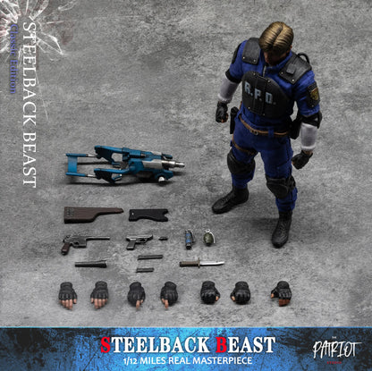 1/12 Leon S. Kennedy Patriot Studio Genuine Action Figure Resident Evil Steelback Beast Classic Edition Movable Model Toys Gift