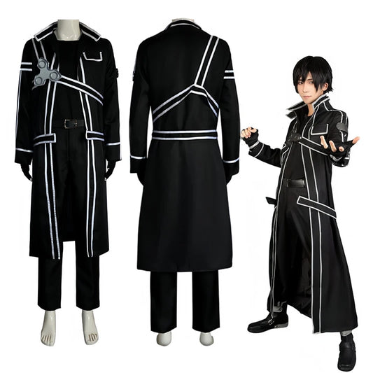 Anime Sword Cos Kirito Kazuto Kirigaya Cosplay Costume Art Online Jacket Shirt Pants Hallowen Party Outfit For Men