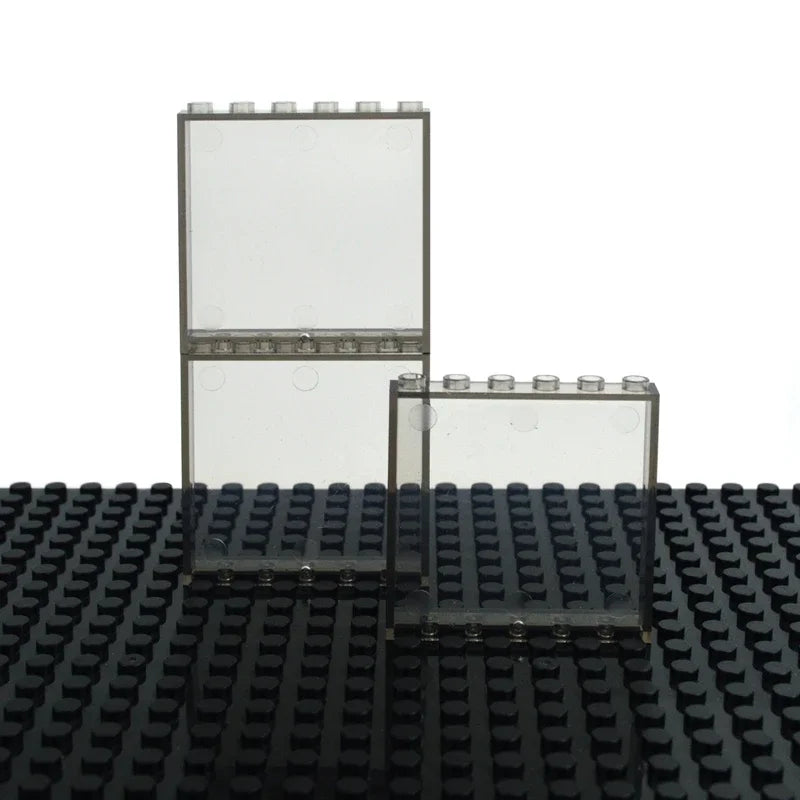 DIY Building Block 10pcs Door Window Frame Wall City 1x6x5 1*4x3 Glass Transparent Panel House Parts MOC Bricks 59350 59349 Toy