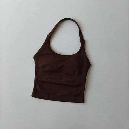 Halter Yoga Vest, Shockproof Running Sports, High-Strength Sports Underwear, Fitness, Pilates Suspender, Beautiful Back, Autumn