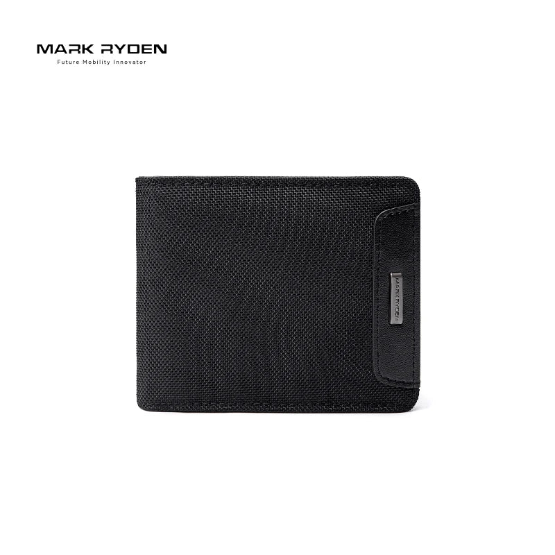 MARK RYDEN "Understated Chic" Bifold Wallet Oxford Fabric 6 Card Slots Mens Minimalist Business Purse