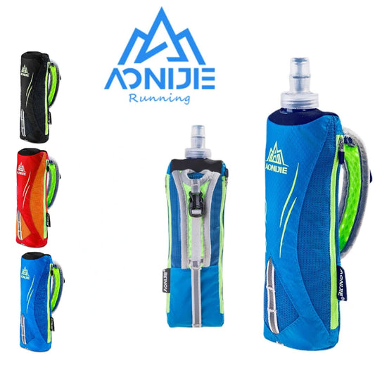 AONIJIE E908 Running Hand-held Water Bottle Kettle Holder Wrist Storage Bag Hydration Pack Hydra Fuel Soft Flask Marathon Race