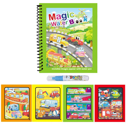 1PC Magic Coloring Books with Refillable Water Pen Reusable Water Drawing Books for Children Birthday Christmas New Year Gifts