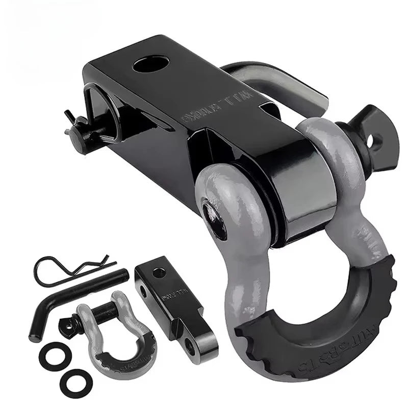 3/4 Carbon Steel Trailer Arm Broken19T Solid Square Mouth Trailer Hook Buckle 4.75T Off-road Trailer Modification Part