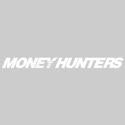 Money Hunter Vinyl Car Decal – Self-Adhesive Racing Stripe Sticker for Car Body, Truck Bumper, Rear Window – Waterproof Alphabet