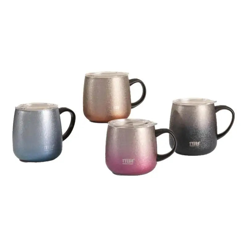 Tyeso Portable Stainless Steel Handheld Insulated Cup Coffee Cup Large Capacity Creative Insulated Design for Home Office Item
