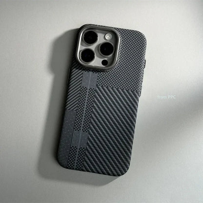 For iPhone 17 16 15 18 Pro Max Case Carbon Fiber Abstract Geometric for MagSafe Cover Magnetic Charging Shell Camera Armor Funda