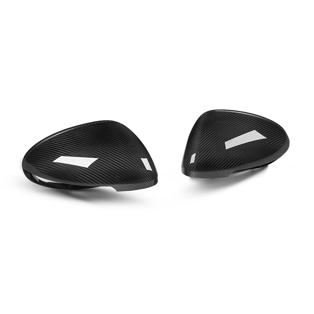 For Porsche Macan 95B 2014-2021 OEM Style Without Assist Real Dry Carbon Fiber Side-door Rear View Mirror Caps