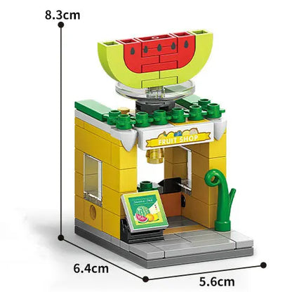 Mini House Building Blocks City Store Street View Snack Street Figures Children's Toys Boys and Girls Gifts Compatible With Lego