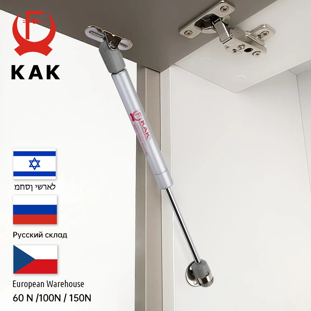 KAK 4 Pack 6kg 10kg 15kg Gas Spring Cabinet Hinge Copper Core Door Lift Support Hydraulic Kitchen Cupboard Door Hinges Hardware