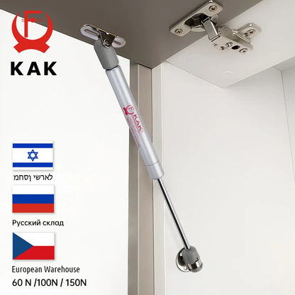 KAK 4 Pack 6kg 10kg 15kg Gas Spring Cabinet Hinge Copper Core Door Lift Support Hydraulic Kitchen Cupboard Door Hinges Hardware