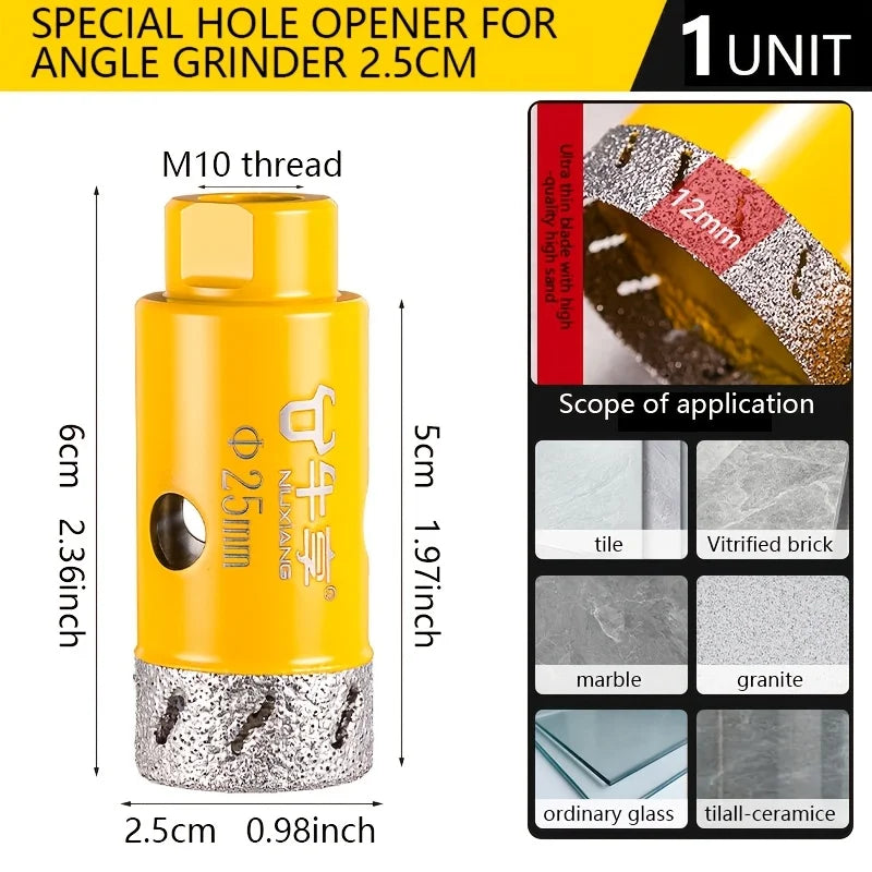 Diamond Drill Bits Set Ceramic Tile Hole Saw with Position Drill for Glass Marble Granite Stone Porcelain