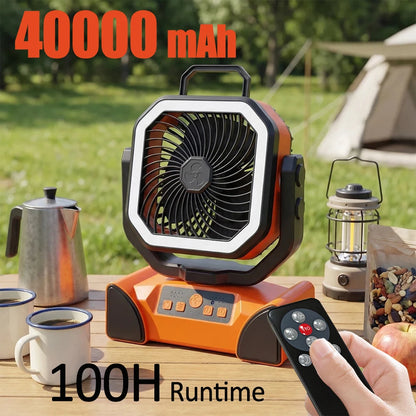 Multifunctional Outdoor Camping Fan 6L Water Tank Spray , Lighting, Hook, Cool Mist Spray, Remote Control, for Hot Summer Nights