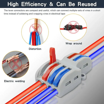 1 In Multiple Out Push-in Electrical Wire Connector Terminal Block Universal Fast Wiring Cable Connectors For Cable Connection