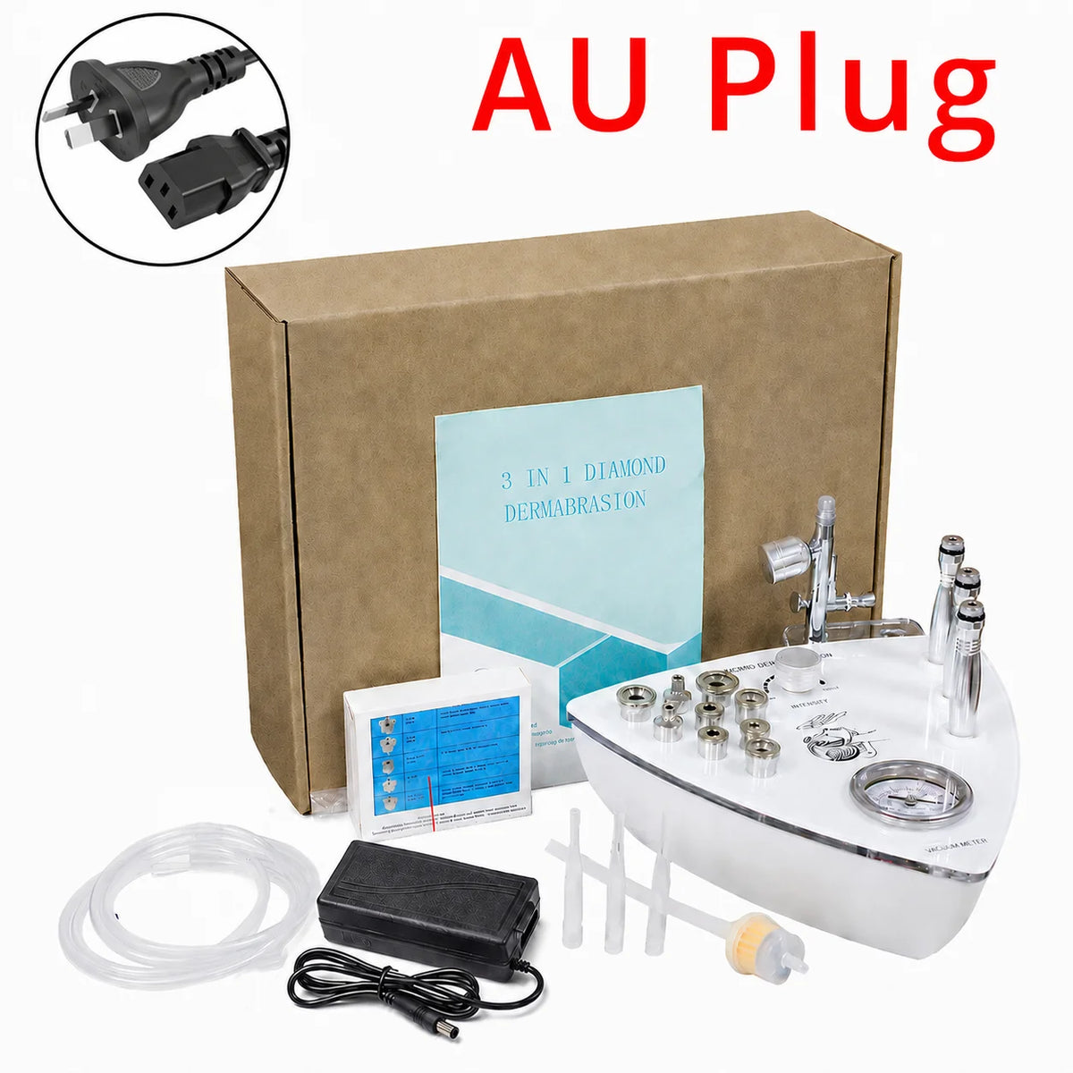 Beemyi Diamond Tip Facial Microdermabrasion Machine - Skin Exfoliation Vacuum Therapy Device for Wrinkle Reduction