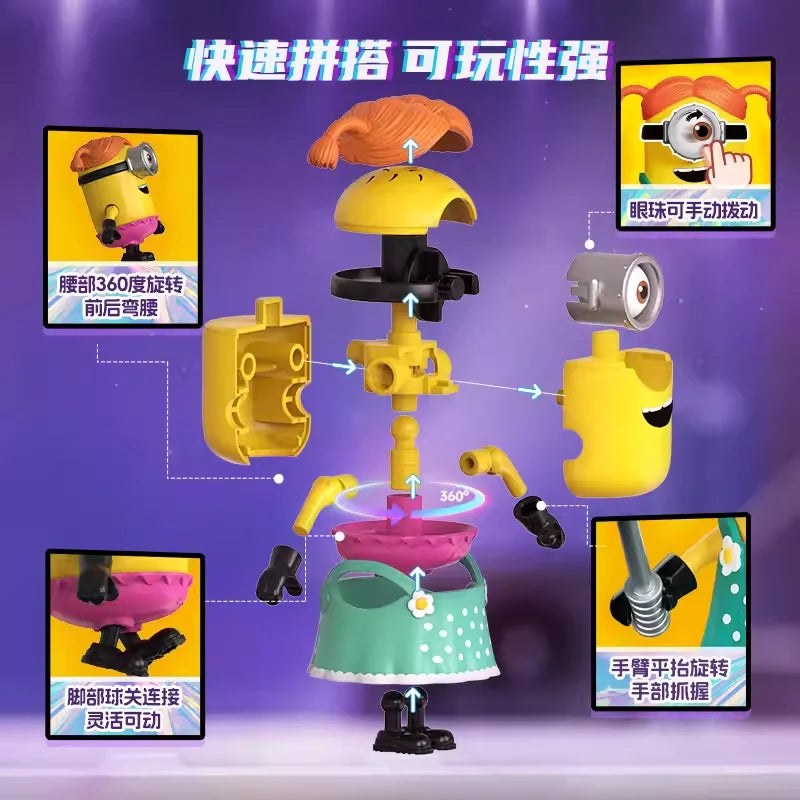 Original Blokees Minions PreCOOL Series Jelly Factory & Minions Celebration Party blind box Peripheral Collect Toys Boy Gifts