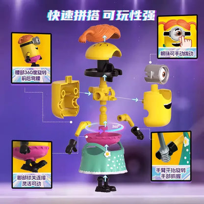 Original Blokees Minions PreCOOL Series Jelly Factory & Minions Celebration Party blind box Peripheral Collect Toys Boy Gifts