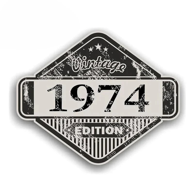 Custom Rusty Patina Aged Vinyl Sticker EARLFAMILY Vintage Car Decal for Window Bumper