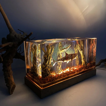 High End Horror Rotting Zombie Shark Atmosphere Resin Ornament Night Light Creative Holiday Gift