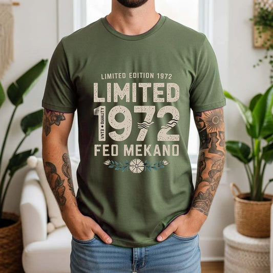 2026 New Mens Vintage 1972 Limited Edition Graphic T Shirt 100% Cotton Oversized Summer Casual Tee